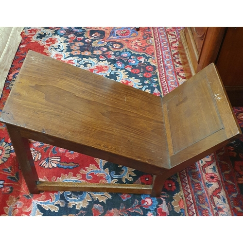 249 - An early 19th Century Mahogany Gout Stool on square supports and stretcher base. 66 x 33 cm approx.