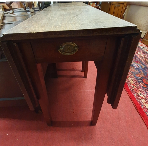 276 - An early 19th, possibly 18th, Century Oak Dropleaf Table with square tapered supports. 115 x 117 x H... 