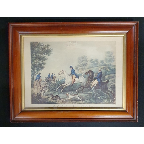 288 - A good and well framed Hunting Print. 31 x 40 cm approx.