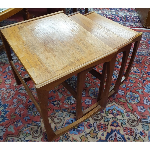 479 - A set of three graduated mid Century Teak Tables.
Largest being 43 x 53 x H 49 cm approx.