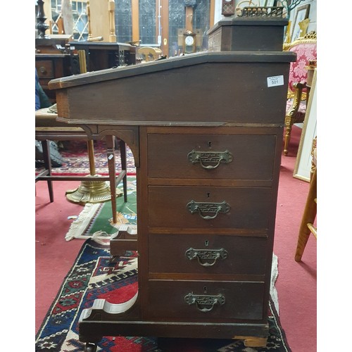 501 - A Victorian Walnut Davenport in need of some restoration and a good polish. 54 x D 55 x H 89 cm appr... 