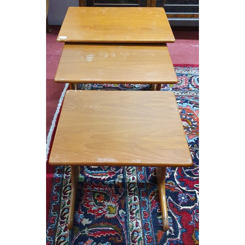 556 - A good Nest of three mid Century style Tables. Largest being 56 x 44 x H 49 cm approx.