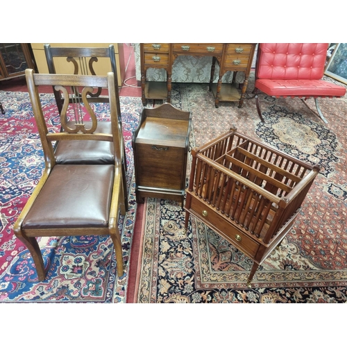 735 - A good group of Furniture to include a Mahogany Canterbury.