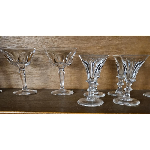 749 - A quantity of Waterford Crystal Glasses on one shelf.