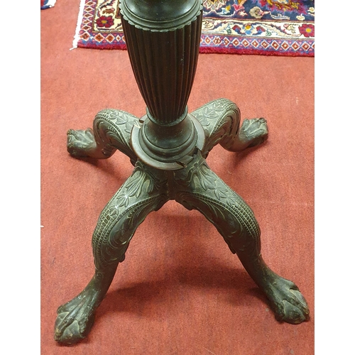 947 - Of Superb quality. A 19th Century Irish Mahogany Stand converted to a Standard Lamp with highly carv... 