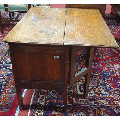 991 - A late 19th Century Oak Chest with unusual fitted interior. H 64 x 77 x 45 cm approx.