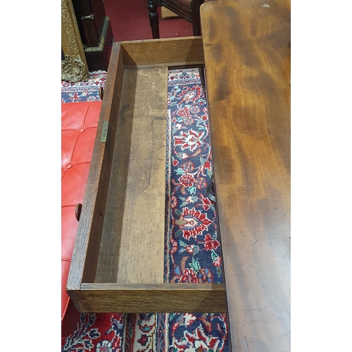 38 - A Fantastic early to mid 19th Century Mahogany Library Table with twin frieze drawer on acanthus lea... 