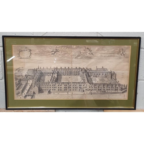 49 - Two 19th Century Engravings of Universities.
 H 53 x 97 cm approx.