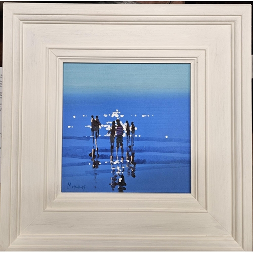 433 - John Morris (Irish), Oil on Board 'Reflections'. Signed LL. 36 x 36 cm approx.