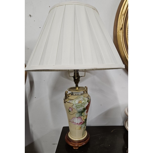 508 - A lovely pair of bulbous Table Lamps. H 59 cm approx.