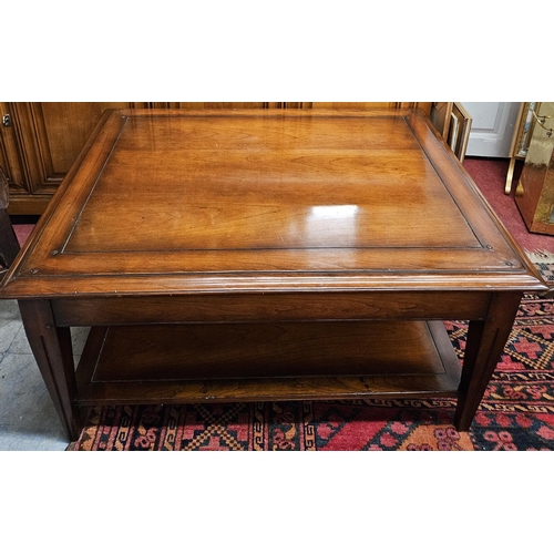 541 - A good modern Coffee Table with drawered frieze and square tapered fluted supports along with two 19... 