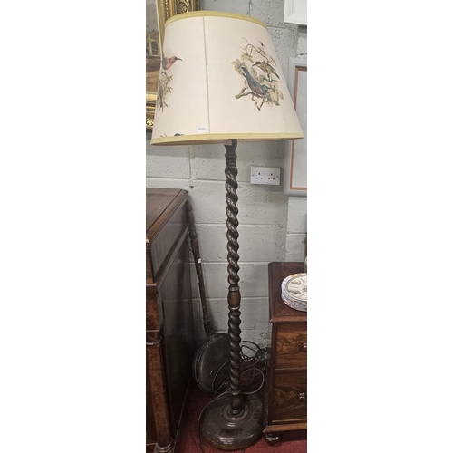 97 - A good early 20th Century Standard Lamp with shade. H 155 cm approx.