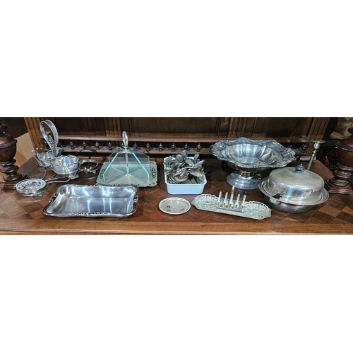 1134 - A quantity of Silver Plate Items.