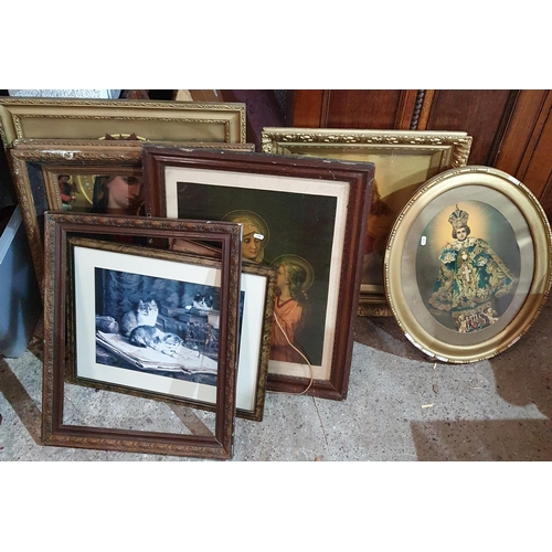 1145 - A quantity of well framed Religious Pictures and Frames.