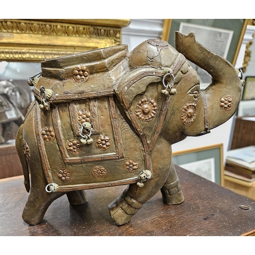 29 - A good early to mid 20th Century decorative Elephant.  H 20 x 27 cm approx.