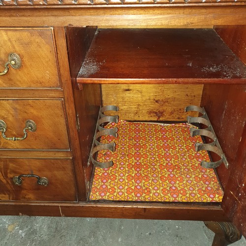 1118 - A 19th Century Mahogany Sideboard with Ball and Claw Feet. H 93 x 157 x 53 cm approx.