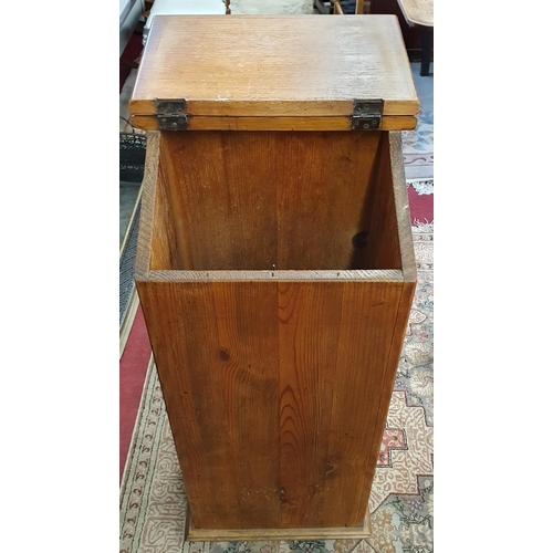 450 - A good 19th early 20th Century large stripped Pine Bread/Baguette Bin.