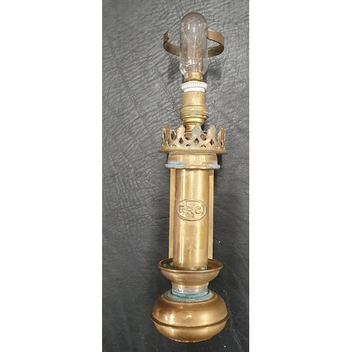 535B - A good quantity of Brassware to include a miner's lamp, wall light, an oil lamp not converted and an... 