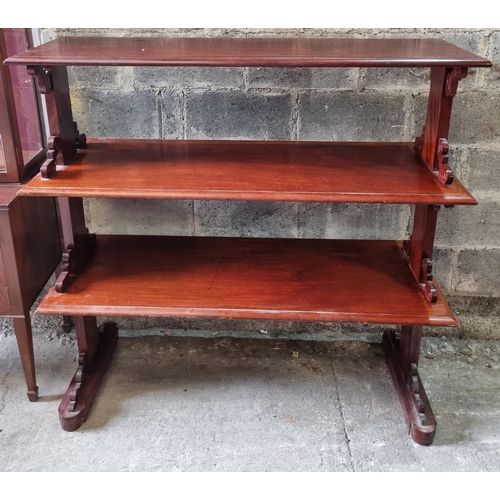 1117 - A 19th Century Mahogany three tier Dumbwaiter.
Height 130 x W 133 x D 50 cm approx.