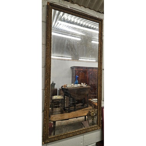 107A - A good late 19th Century gilt rectangular Mirror.
H 140 x 67 cm approx.