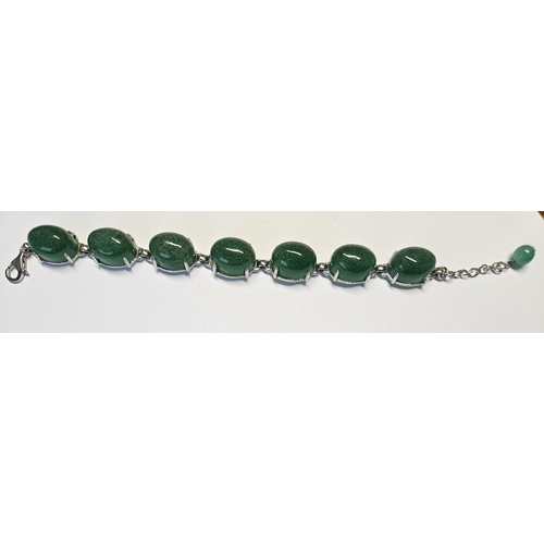 218 - A Silver and gem set Bracelet.