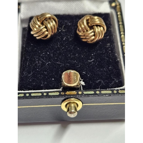 234 - A pair of 9ct Gold rope Earrings.