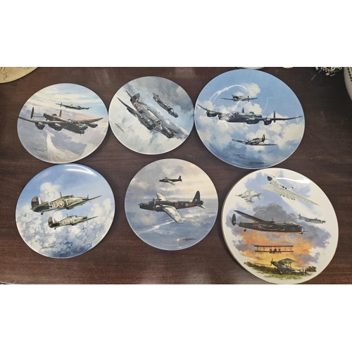 87 - A quantity of decorative Plates depicting aeroplanes.