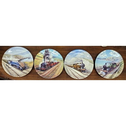 100 - A quantity of decorative Plates depicting Steam Trains.