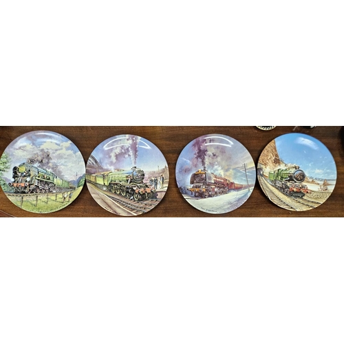 100 - A quantity of decorative Plates depicting Steam Trains.