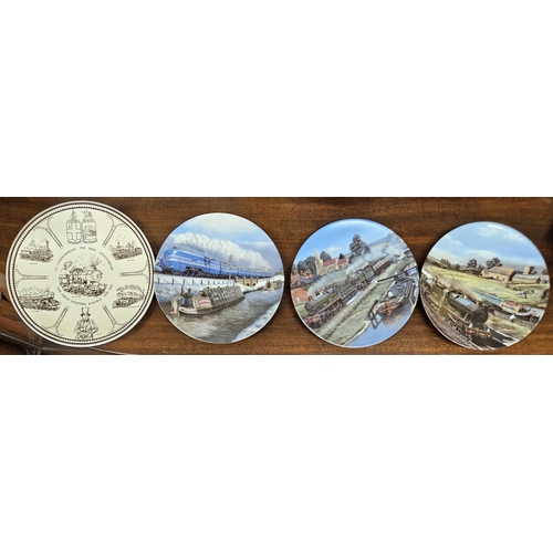 100 - A quantity of decorative Plates depicting Steam Trains.