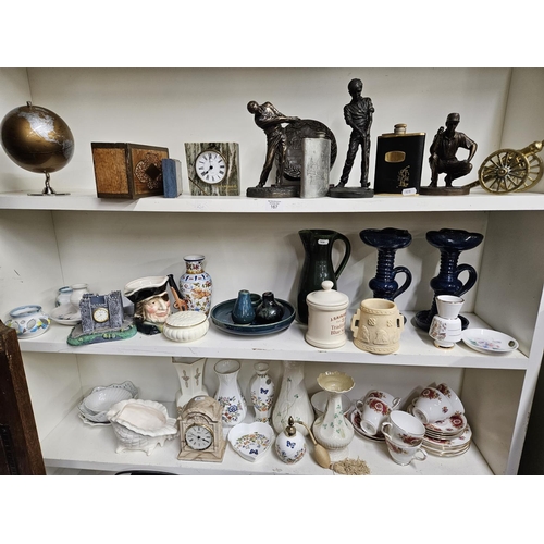 167 - A good quantity of decorative Items on three shelves to include Aynsley, Duchess etc.