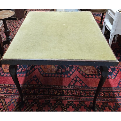 188 - An early 20th Century folding Card Table with baized top. 76 x 76 cm approx.