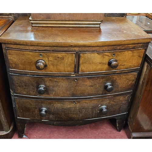 563 - A good Georgian Mahogany Chest of Drawers of neat proportions. (in need of some restoration). W 87 x... 