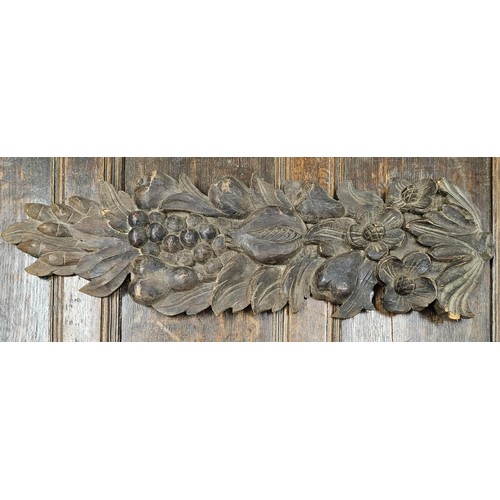 626B - A good carved Timber Panel. L 68 cm approx.