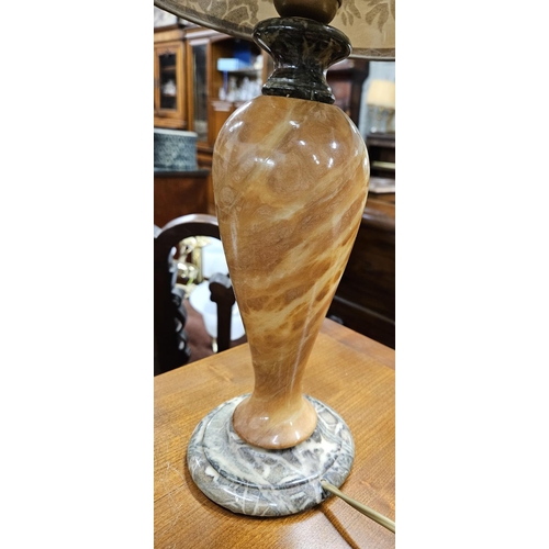 777 - A good Alabaster and Marble Table Lamp. H 42 cm approx.