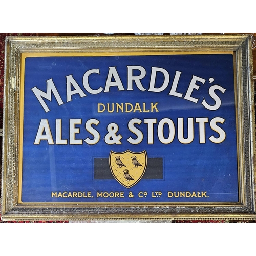 701 - A good Pub Advertising Print for Macardle's Ales and Stouts Dundalk. 47 x 63 cm approx.