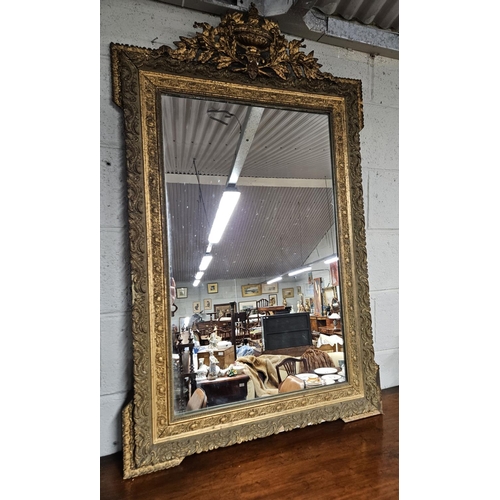 733 - A really good 19th Century Timber Plaster Gilt Pier Mirror with urn shape cartouche top and highly m... 