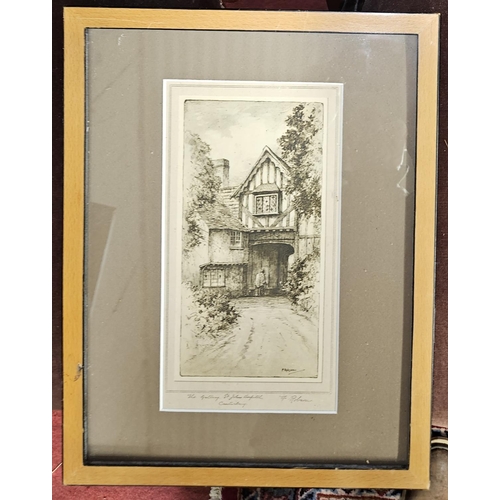 778 - A good 19th Century Engraving of a house. Signed in the margin Roban.