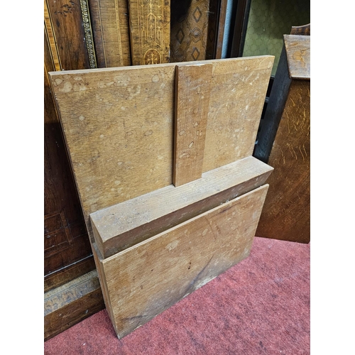 801 - A Pine Crutch Mirror along with other Items.