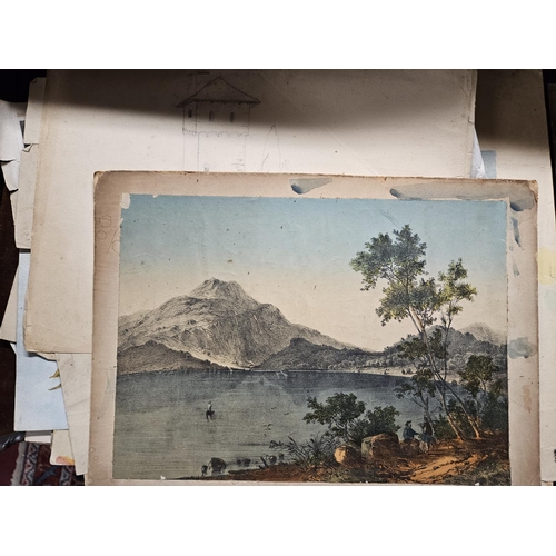 821 - A really good Folio of 19th Century and later of Watercolours and other Pictures.