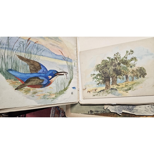 821 - A really good Folio of 19th Century and later of Watercolours and other Pictures.