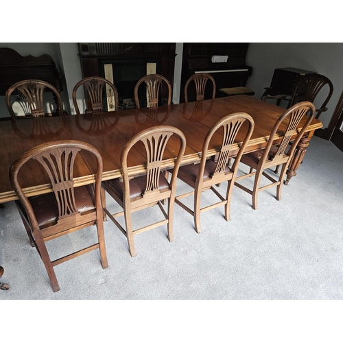 971 - A superb set of ten 19th Century Mahogany Hepplewhite style dining Chairs with arch top sheaf of whe... 