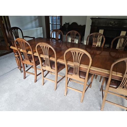 971 - A superb set of ten 19th Century Mahogany Hepplewhite style dining Chairs with arch top sheaf of whe... 