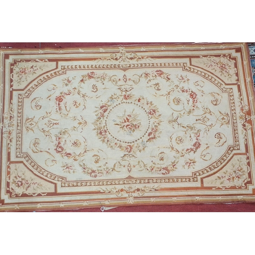 995A - An Aubusson design Wall Hanging with cream ground and repeating floral decoration. 178 x 114 cm appr... 