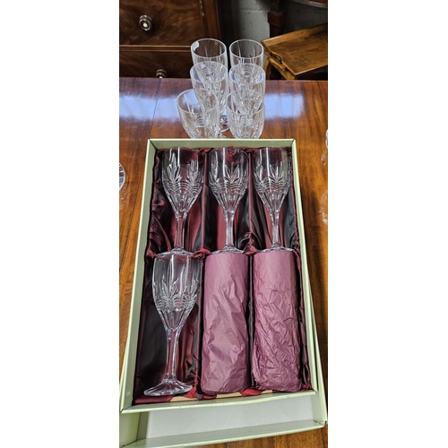 997 - A set of twelve Galway Crystal wine Glasses.