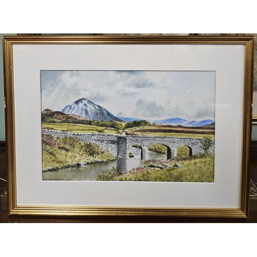 14 - Leon O'Kennedy. AWatercolour Mount Errigal Co Donegal, signed lower left.