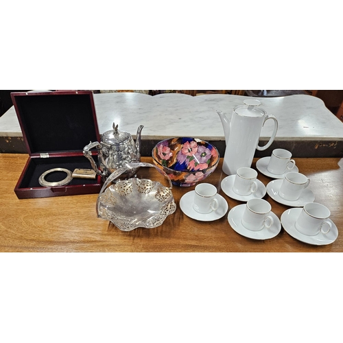 34 - A good quantity of items to include a fireside set, coffee set and other items.