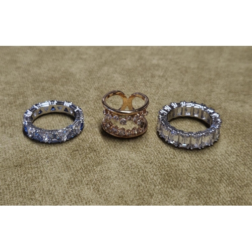 297 - Three Swarovski Rings.