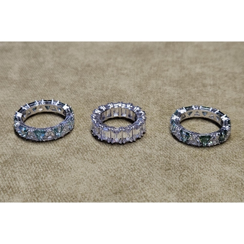 298 - Three Swarovski Rings.