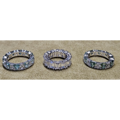 298 - Three Swarovski Rings.